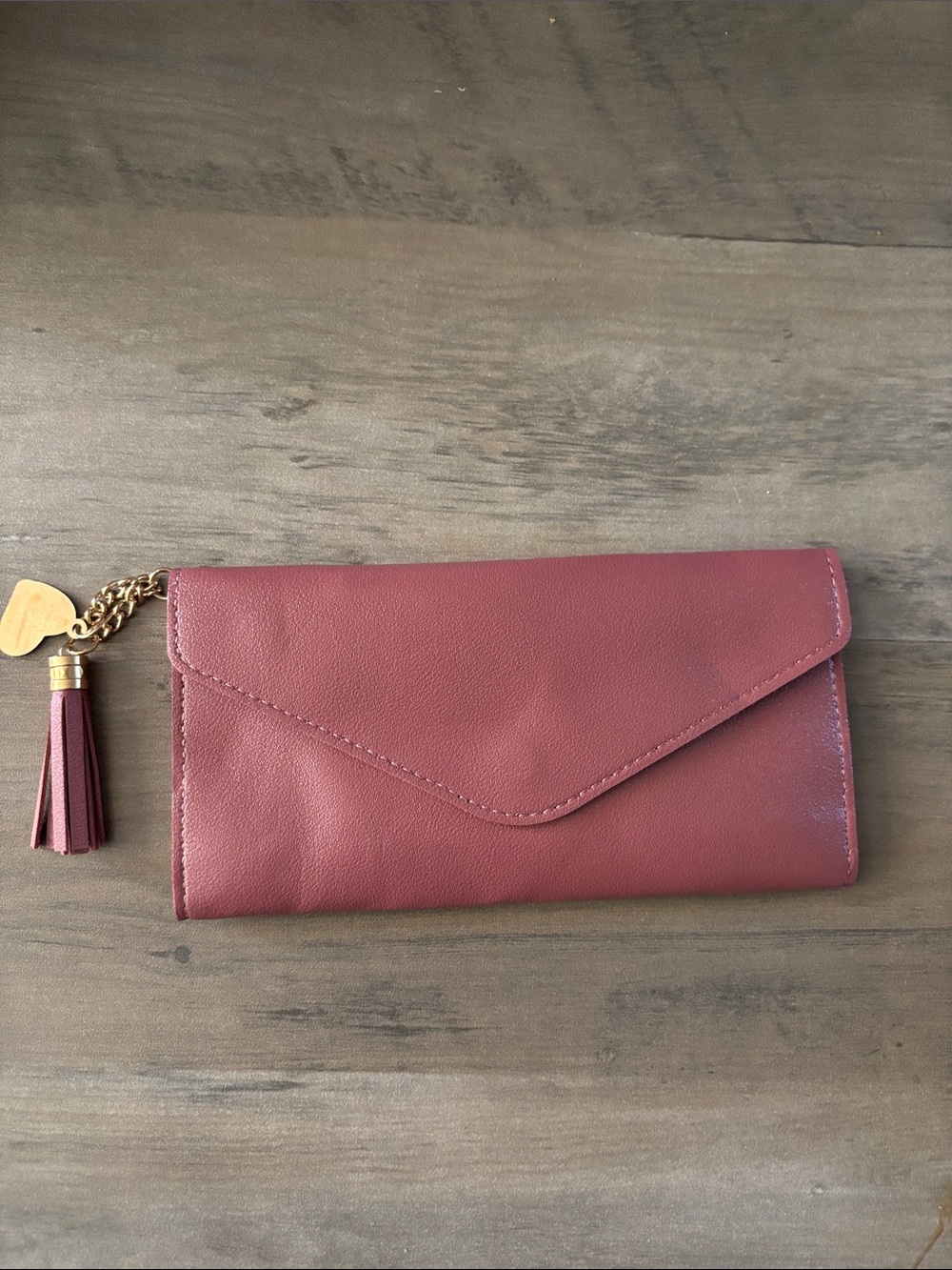 Women's Tassel Envelope Wallet - Rose (Unknown Brand)